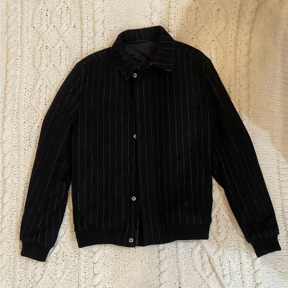 Zegna pin stripe black jacket